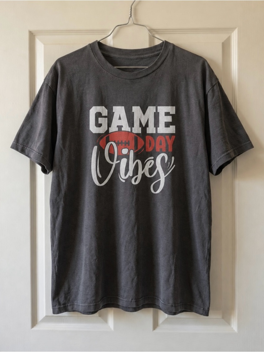 Game Day Vibes Football Sunday Tailgate Fall Aesthetic Statement Graphic Tee